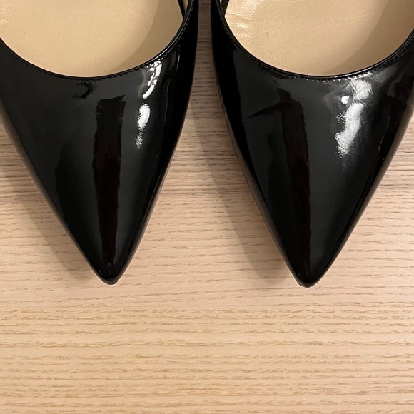 Jimmy Choo⎜Sage Double Bow Patent Leather Flats⎜Black - Picture 3 of 16